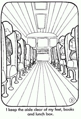 School Bus Safety Coloring Pages Sketch Coloring Page | Bus safety, School  bus safety, School bus