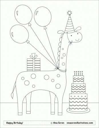 spongebob birthday coloring pages for kids | Best Coloring Page Site
