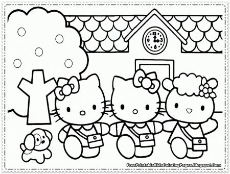 Hello Kitty Coloring Pages Girls - Colorine.net | #11411