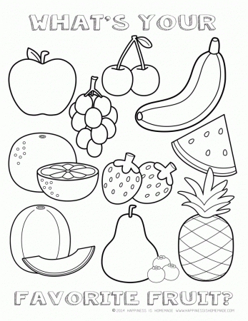 Printable Healthy Eating Chart & Coloring Pages - Happiness is ...