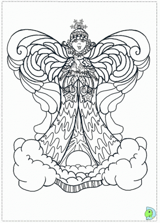 Angel coloring page, Christmas Angel colouring page- DinoKids.org