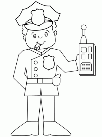Police Colouring Book - High Quality Coloring Pages