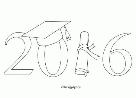 Coloring Page Graduation Hat - Coloring Page