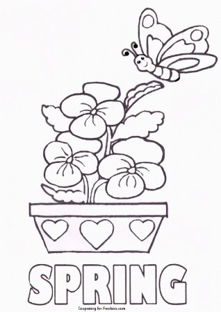 Spring Coloring Pages And Word Searches | Best Coloring Page Site