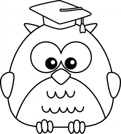 Owl Graduation Coloring Pages Colore