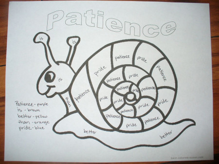 Bible Patience Coloring Page - Coloring Pages For All Ages