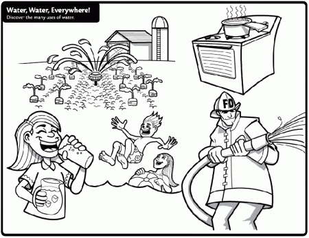 Water, Water, Everywhere! Coloring Page | crayola.com