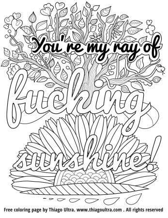 coloring pages : Free Printable Coloring Book Pages For Adults Swear Words  Free Printable‚ coloring pagess