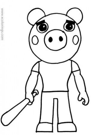 Piggy Roblox Coloring Pages George - XColorings.com