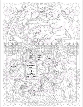 Little Witches and Wild Things Adult Coloring Page Fantasy | Etsy