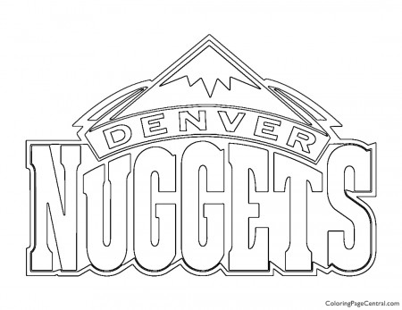 NBA Denver Nuggets Logo Coloring Page | Coloring Page Central