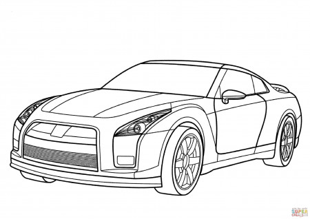 Nissan GT-R coloring page | Free Printable Coloring Pages