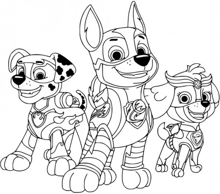 Amazing Mighty Pups Coloring Page - Free Printable Coloring Pages for Kids