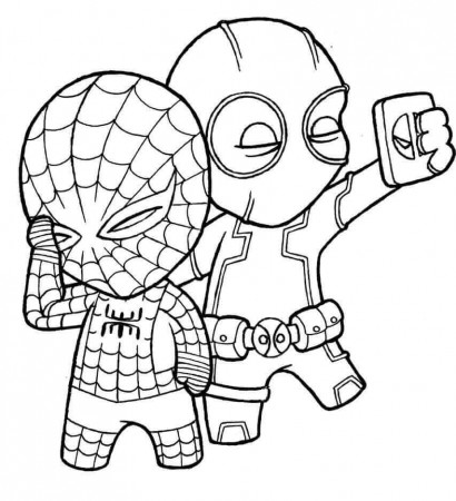 Deadpool And Spider-Man Coloring Pages - Deadpool Coloring Pages - Coloring  Pages For Kids And Adults