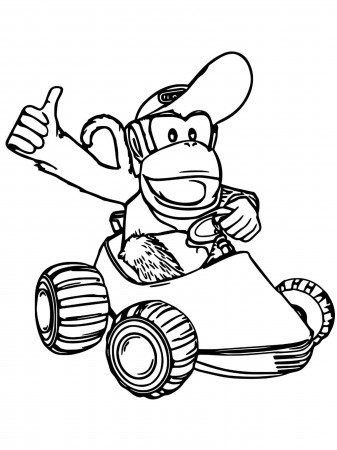 Free Diddy Kong coloring pages. Download and print Diddy Kong coloring pages