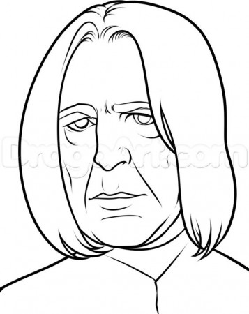 How to Draw Severus Snape Easy, Step by Step, Characters, Pop ...