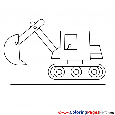 Excavator Kids download Coloring Pages