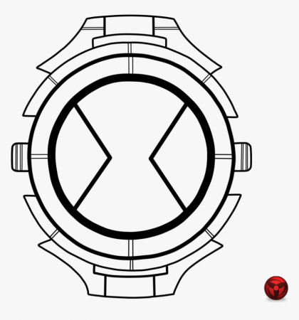 Relogio Para Colorir - Ben 10 Watch Coloring Pages, HD Png ...
