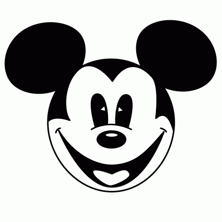 Head of Smiling Mickey Coloring Page | Boys pages of ...