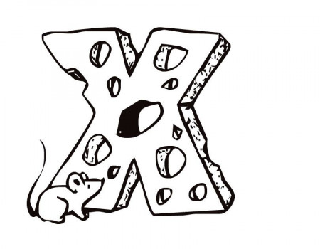 X Cheese Alphabet Coloring Pages | Alphabet Coloring pages of ...