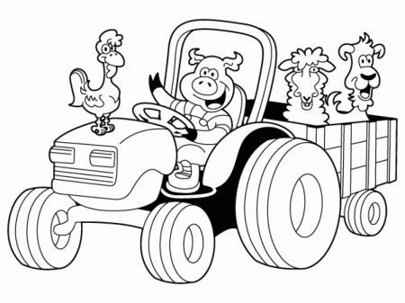 John Deere Tractor - Coloring Pages for Kids and for Adults