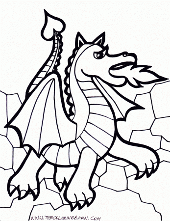 Dragon Coloring Pages Easy - High Quality Coloring Pages