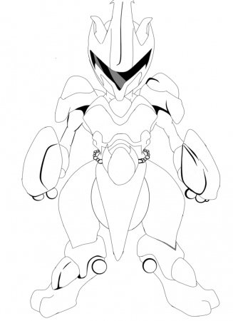 Mega Mewtwo X Colouring Page - High Quality Coloring Pages