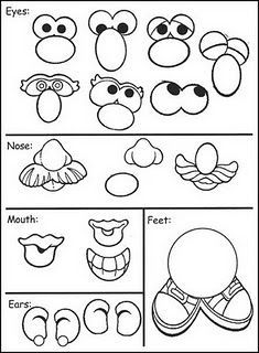 Mr Potato Head Outline - Coloring Pages for Kids and for Adults