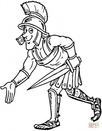 Roman Centurion coloring page | Free Printable Coloring Pages