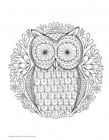 owl mandala - Clip Art Library