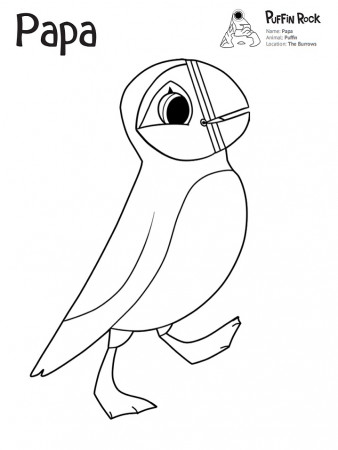 Papa from Puffin Rock Coloring Page - Free Printable Coloring Pages for Kids
