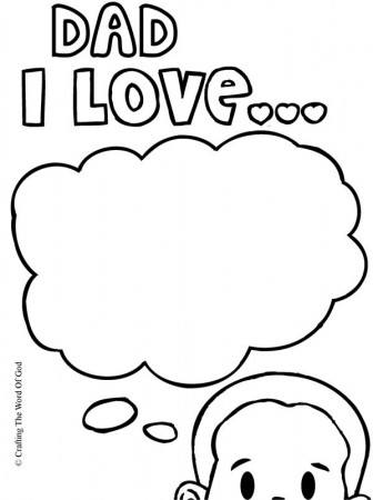 Dad I Love You- Coloring Page « Crafting The Word Of God