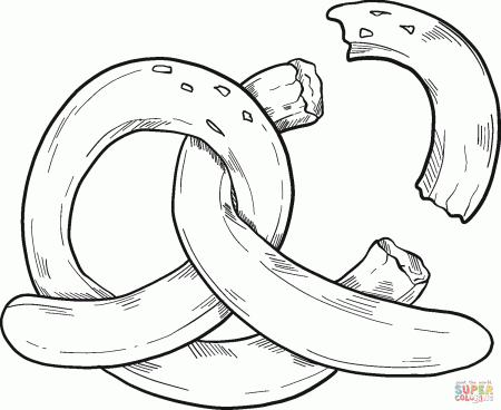 Pretzel coloring page | Free Printable Coloring Pages