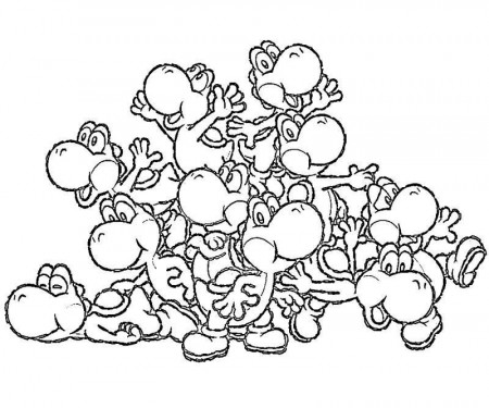 Simple Way to Color Yoshi Coloring Page - Toyolaenergy.com