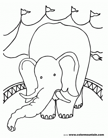 Elephant Color Page | Coloring Pages