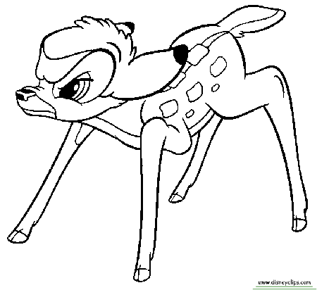 Bambi - Coloring Pages for Kids and for Adults
