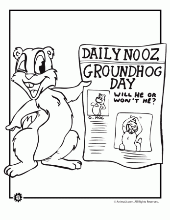 Groundhog Day Coloring Pages - Woo! Jr. Kids Activities