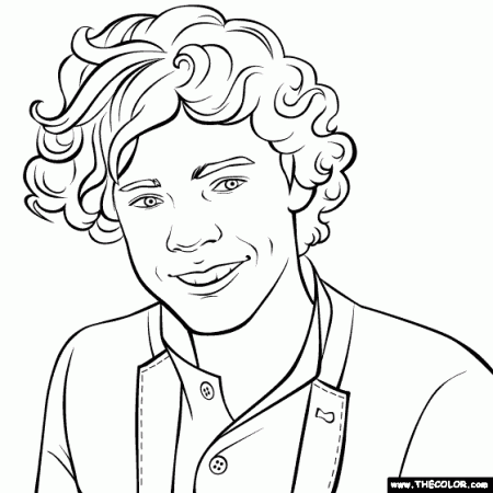 Harry Styles One Direction Coloring Page | Harry Styles Coloring ...