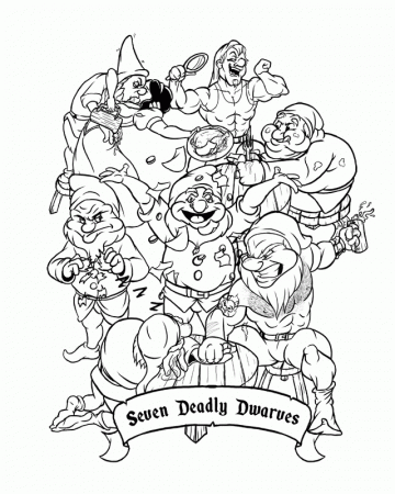 seven deadly sins coloring pages - Clip Art Library