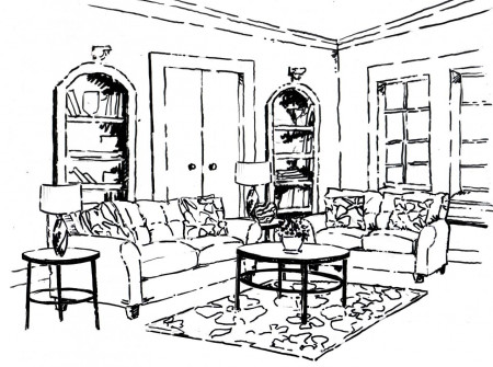 Living Room Furniture Coloring Pages. living room 22 buildings and ...