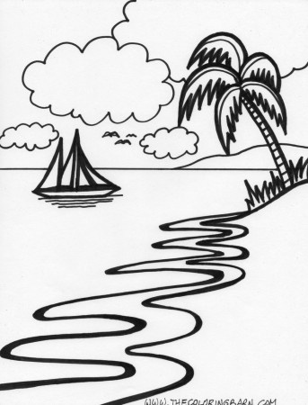 Island | Coloring pages nature, Beach coloring pages, Coloring pages