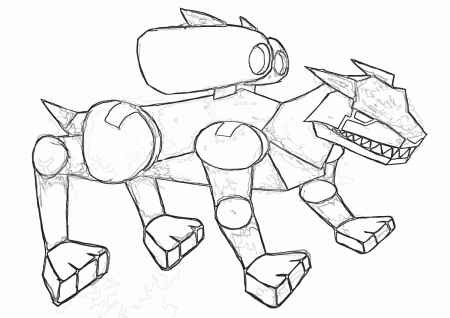 Robot dog coloring pages | Coloring pages to download and print