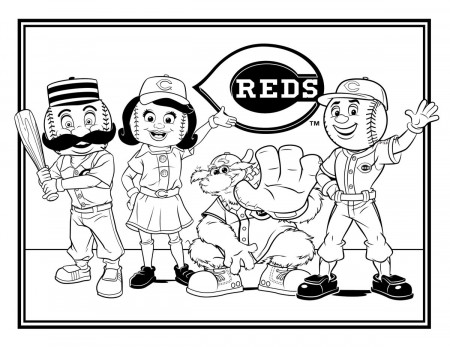 Cincinnati Reds Fielder Baseball Coloring Page - Coloring Home