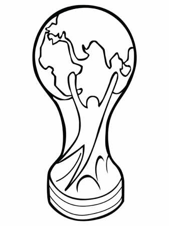 2022 FIFA World Cup Trophy Coloring Page - Free Printable Coloring Pages  for Kids