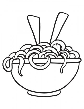 Noodles coloring page | Download Free Noodles coloring page for kids | Best Coloring  Pages