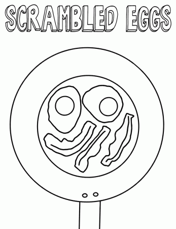 Scrambled eggs coloring pages | Coloring pages to download and print