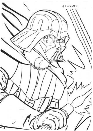 STAR WARS coloring pages - Portrait of Darth Vader