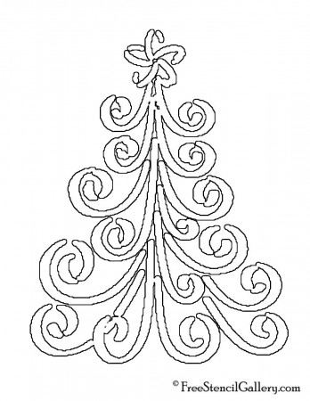 Christmas Tree Stencil 17 | Free Stencil Gallery