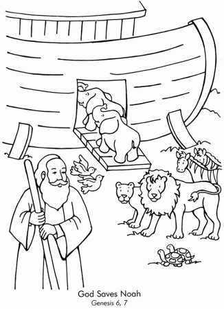 Noah's Ark - Coloring Page