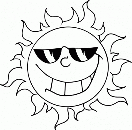 summer sun coloring page - Free coloring pages